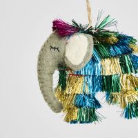 Shaggy Elephant Hanging Tree Decoration