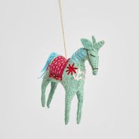 Paso Felt Horse Hanging Decoration Blue