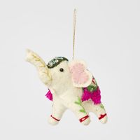 Little Ivory Happy Elephant Felt Decoration
