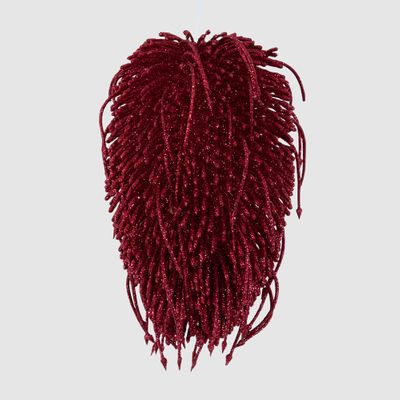 Hanging Glitter Banksia Head Red