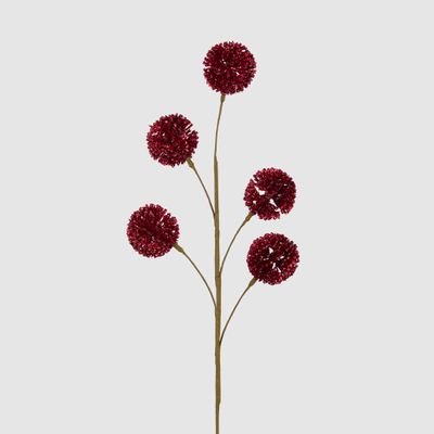 Glitter Pompom Spray Red