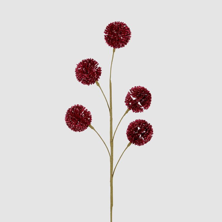 Glitter Pompom Spray Red