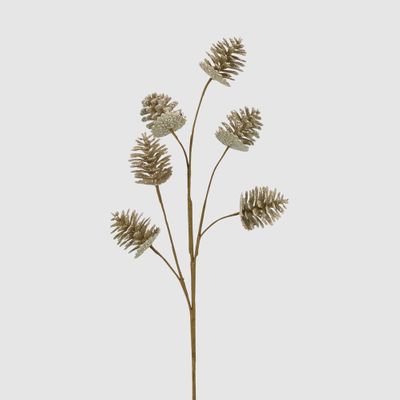 Glitter Pinecone Spray Gold