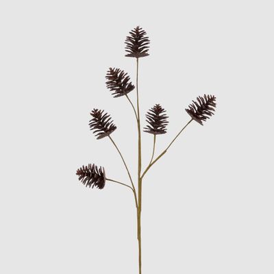 Glitter Pinecone Spray Brown