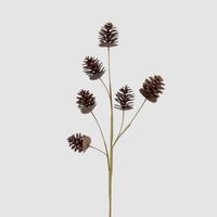 Glitter Pinecone Spray Brown