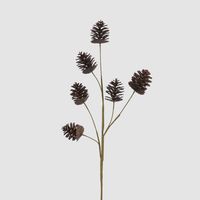 Glitter Pinecone Spray Brown