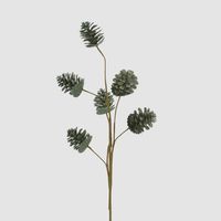 Glitter Pinecone Spray Green