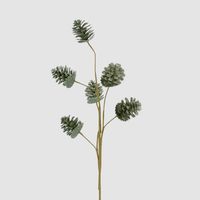 Glitter Pinecone Spray Green