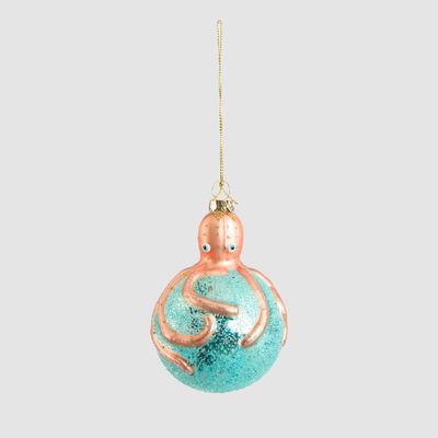 Octopus Glass Tree Decoration