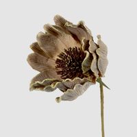 Glitter Peony Stem Brown