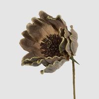 Glitter Peony Stem Brown