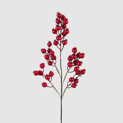 Glossy Red Berry Spray