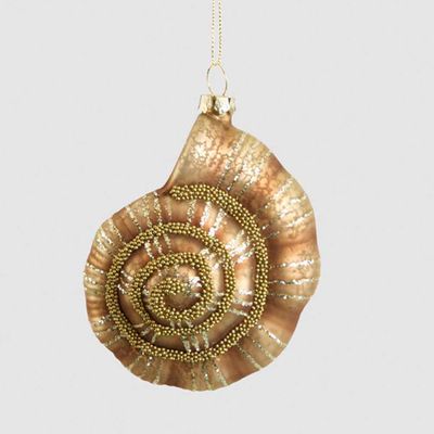 Bronze Glass Nautilus Shell Tree Decoration