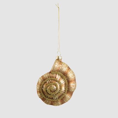 Bronze Glass Nautilus Shell Tree Decoration