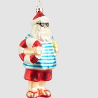 Coolio Santa Glass Tree Decoration