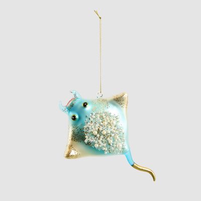 Glass Manta Ray Tree Decoration