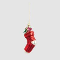 Glass Stocking Tree Decoration