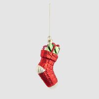 Glass Stocking Tree Decoration