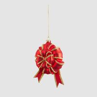 Glass Gift Bow Tree Decoration