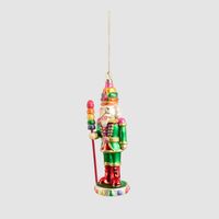 Multi Colour Glass Nutcracker Tree Decoration