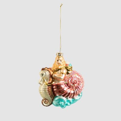 King Neptune Glass Tree Decoration