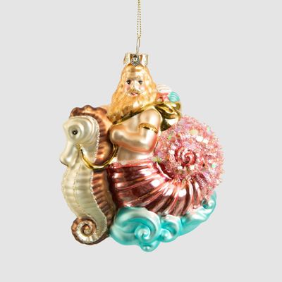 King Neptune Glass Tree Decoration