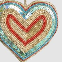Astini Heart Decoration Red Blue