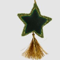 Shasa Tasselled Star Decoration Green
