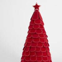 Scallop Leaf Cone Tree Red Large