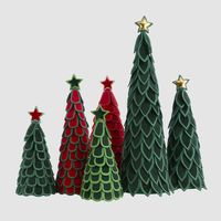 Scallop Leaf Cone Tree Red Large