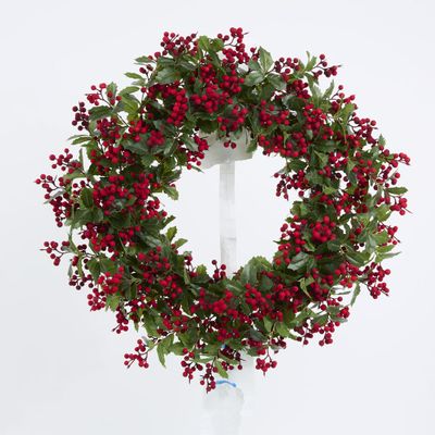 Holly Verdant Leaf Wreath 75cm