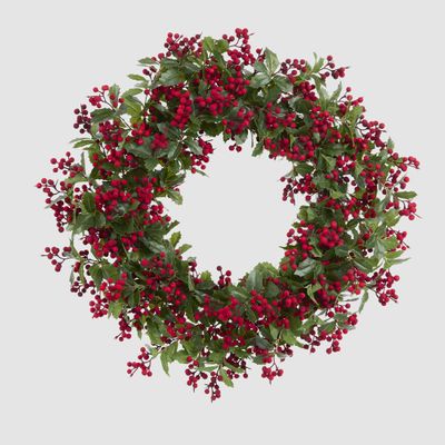 Holly Verdant Leaf Wreath 75cm