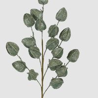 Glitter Chinese Lantern Stem Green