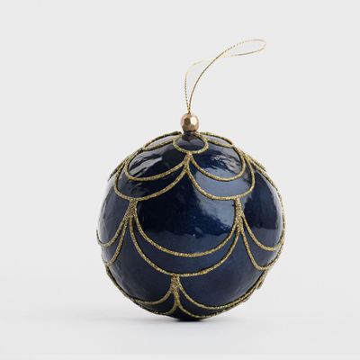 Navy Traditional Capiz Bauble