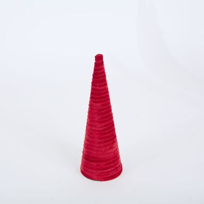 Velvet Ribbon Cone Tree Small Red
