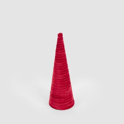 Velvet Ribbon Cone Tree Small Red