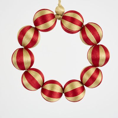 Bauble Wreath Small Red & Gold