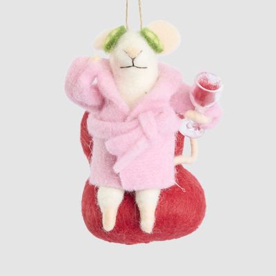 Penny Pampered Mouse Hanging Tree Decoration