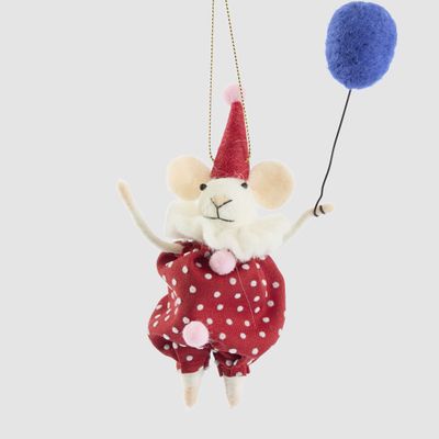 Big Top Squeak Balloon Mouse Hanging Decoration