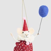 Big Top Squeak Balloon Mouse Hanging Decoration