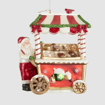 Santa & His Festive Cart Decoration