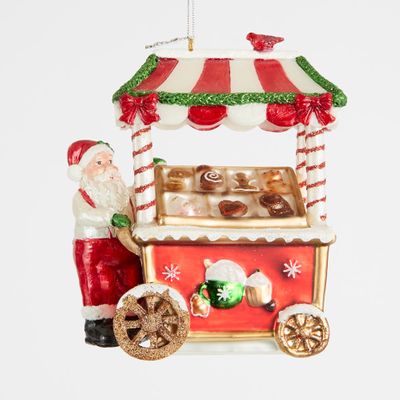 Santa & His Festive Cart Decoration