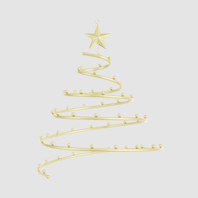 Golden Hanging Christmas Tree Decoration Display