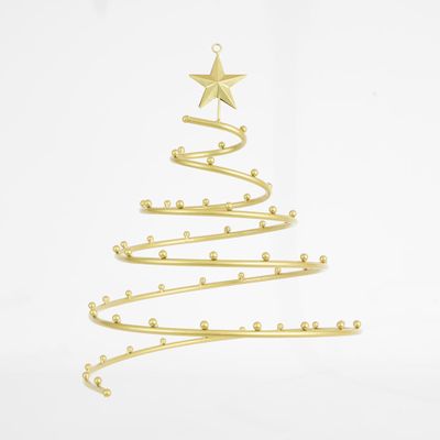 Golden Hanging Christmas Tree Decoration Display