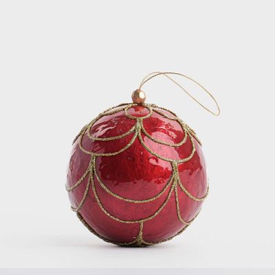 Red Traditional Capiz Bauble