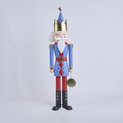 Antique Nutcracker w. Drum Blue & Red