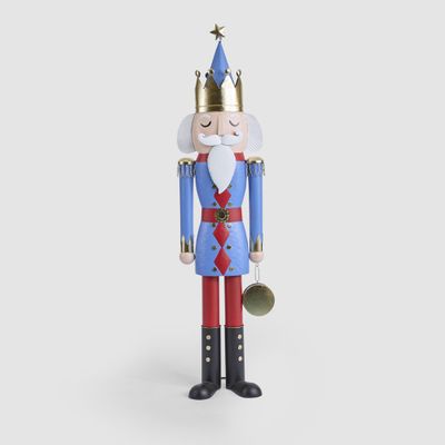 Antique Nutcracker w. Drum Blue & Red