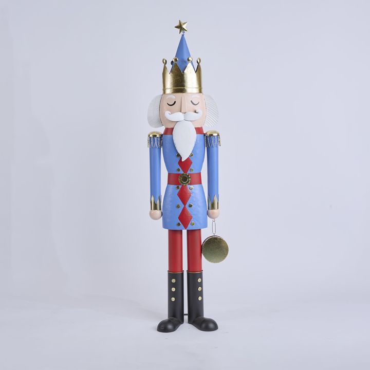 Antique Nutcracker w. Drum Blue & Red