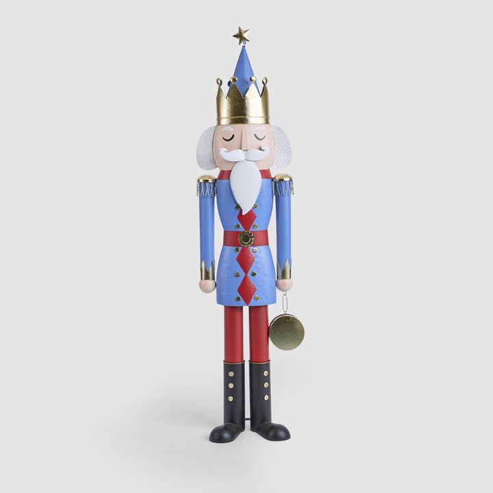 Antique Nutcracker w. Drum Blue & Red
