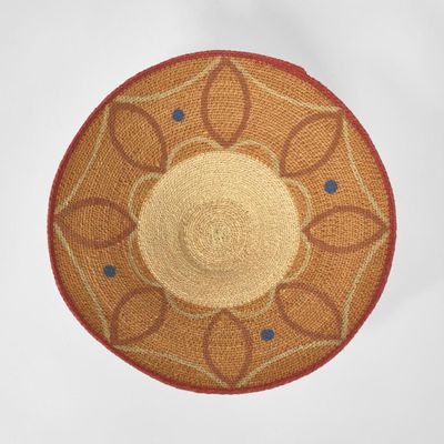 Kera Woven Tray Natural & Red